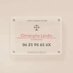 Plaque professionnelle du plexiglass ipanel