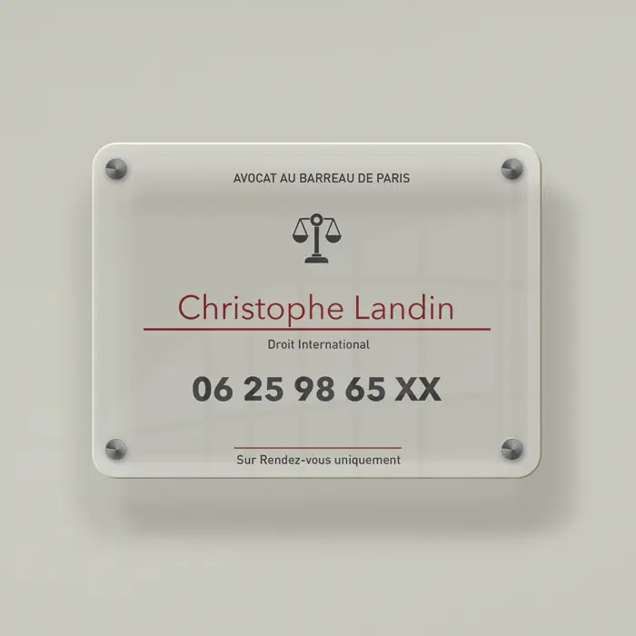 Plaque professionnelle du plexiglass ipanel